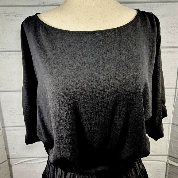 Michael Kors Women's Black Jumpsuit Drawstring Short Sleeve Size Small $130 - Picture 4 of 10